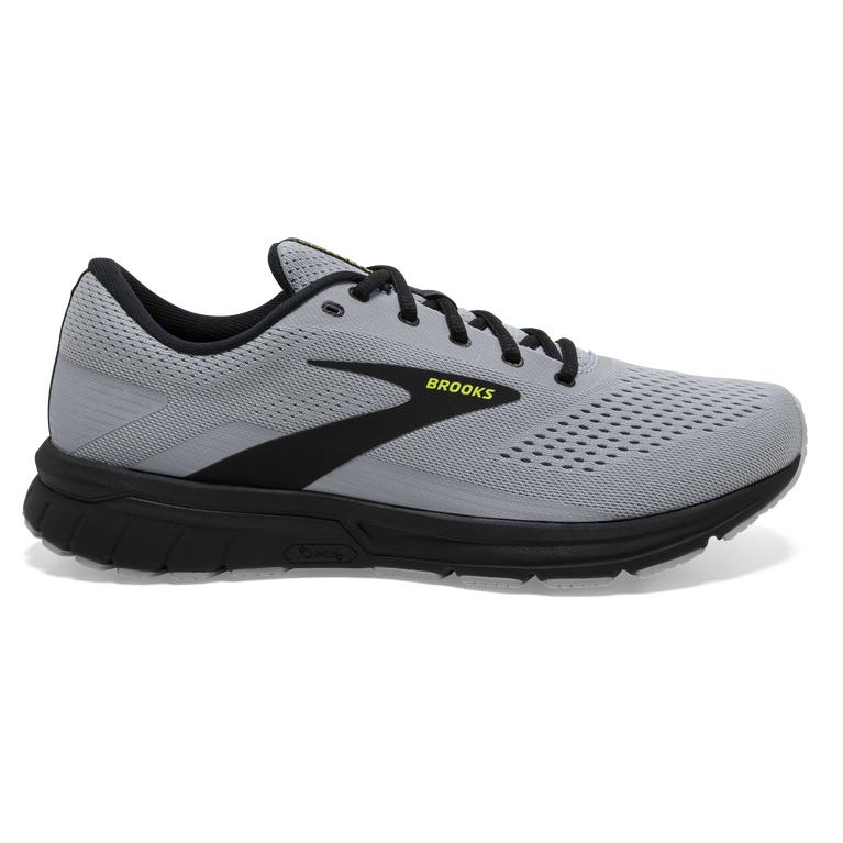 Brooks Signal 3 - Mens Road Running Shoes - Grey/Black/Evening Primrose (76138NQOI)